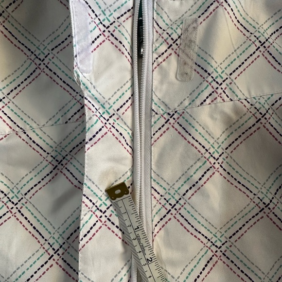 Columbia Omni Tech White/Teal Hooded Puffer Jacket,  Girls Medium - Picture 14 of 16